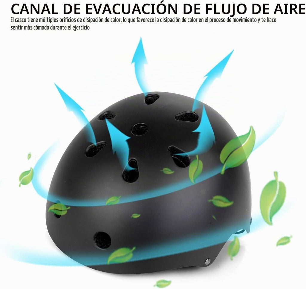 WayEee Juego de casco de bicicleta para niños, rodilleras, equipo d...