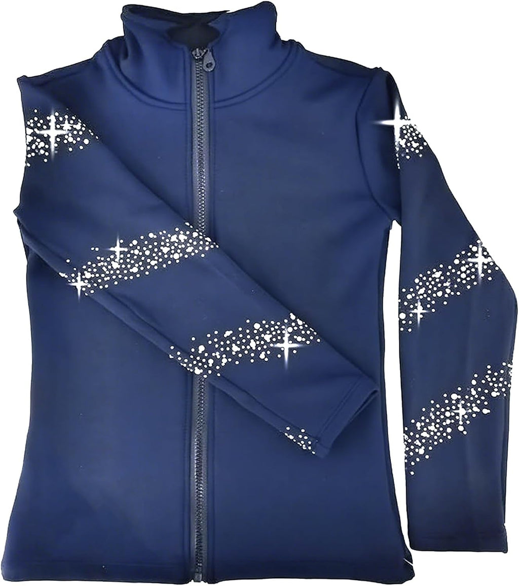 JoyCan Chaqueta de entrenamiento de patinaje artístico de hielo neg...