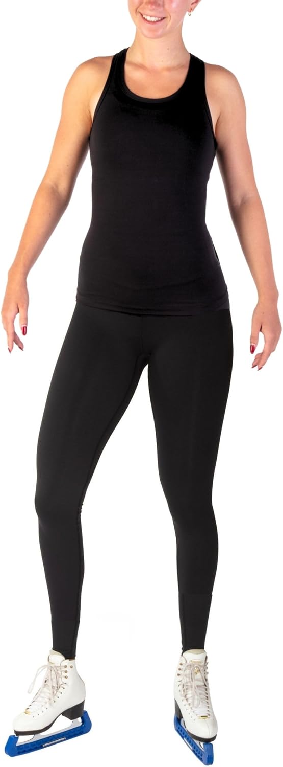 CRS Cross Leggings de patinaje sobre hielo. Leggins negros para pat...