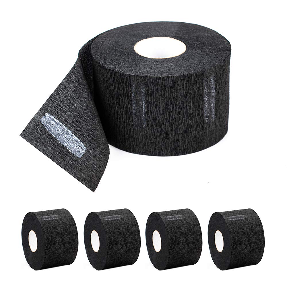 Tiras desechables de papel para peluquero para el cuello, 5 rollos,...