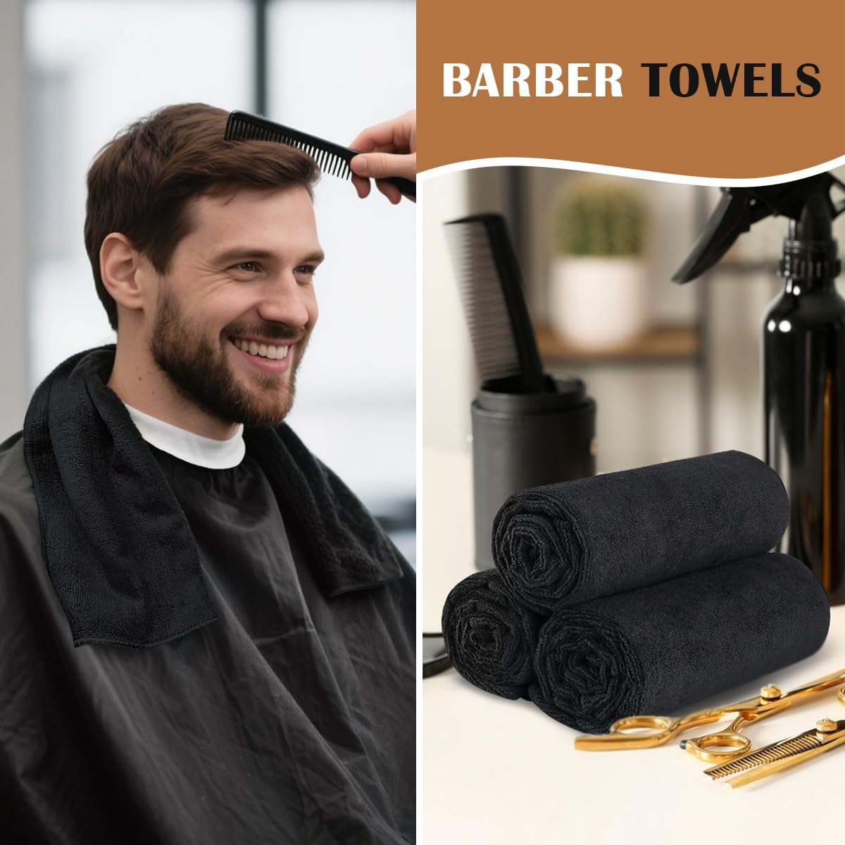 Orighty Paquete de 48 toallas de peluquería de microfibra de 16 x 2...
