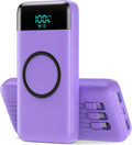 Cargador Portátil Inalámbrico 40800mAh con 3 Cables Integrados, Ban...
