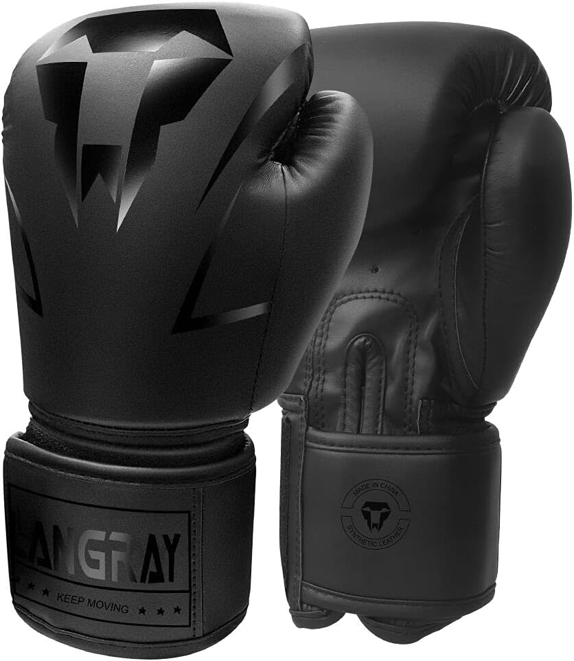 LangRay Guantes de Boxeo para Adultos Hombres Mujeres, Guantes de E...