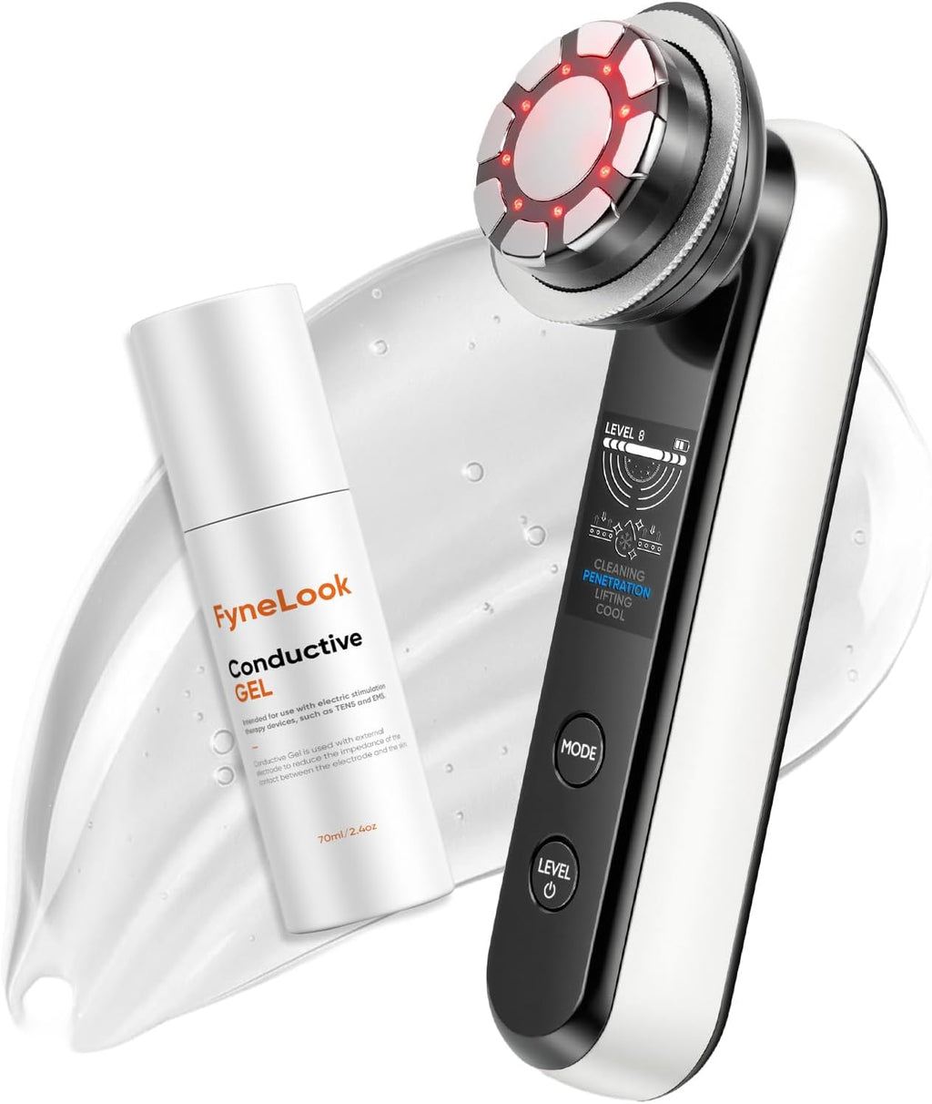 FyneLook Dispositivo facial de microcorriente con terapia de luz ro...