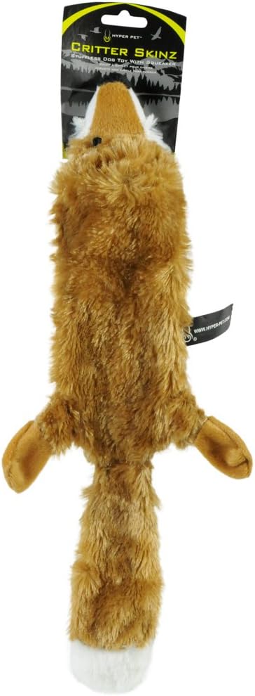 Hyper Pet Critter Skinz Fox - Juguete de peluche para perro con chi...