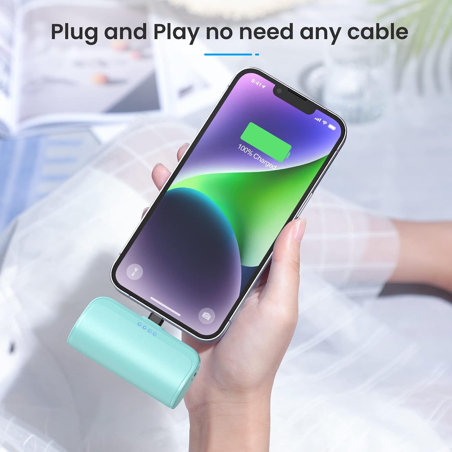 Mini Cargador Portátil Power Bank para iPhone, Cargador de Teléfono...