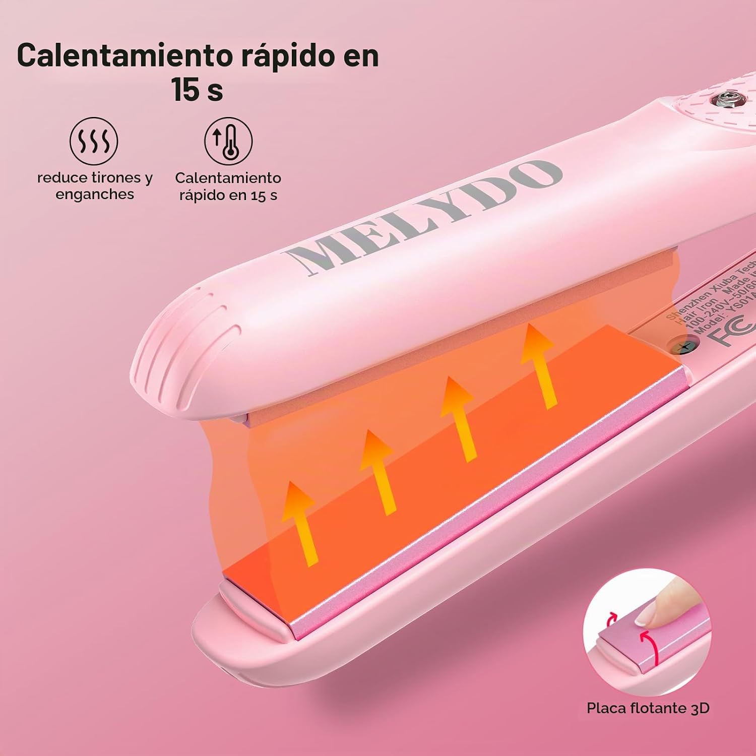MELYDO Mini Plancha Portátil, Alisadora de Cabello de Viaje de Dobl...