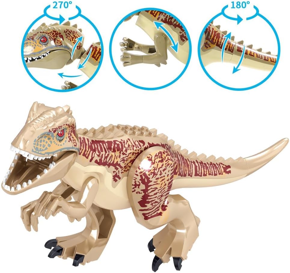 Mesiondy Juego de bloques de construcción de dinosaurios, juguetes...
