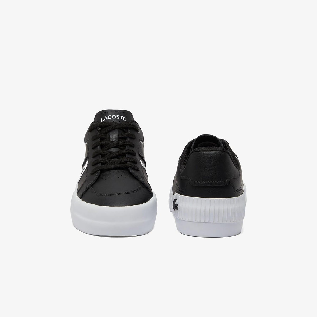 Lacoste Tenis L004 para hombre, negro\/blanco, 12