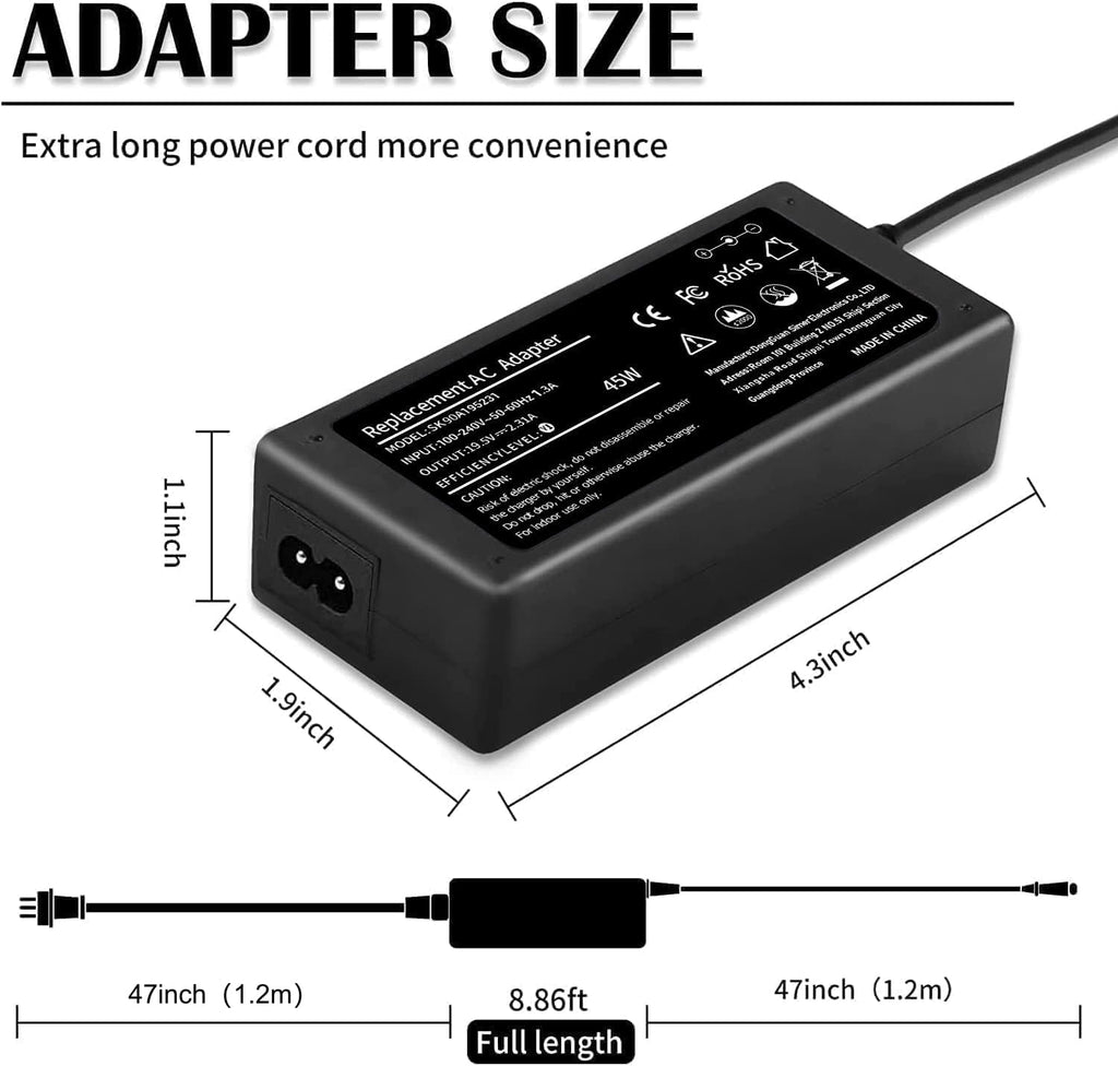 TSKYBEAR Cargador de 45W compatible con cargador de portátil HP, Pa...