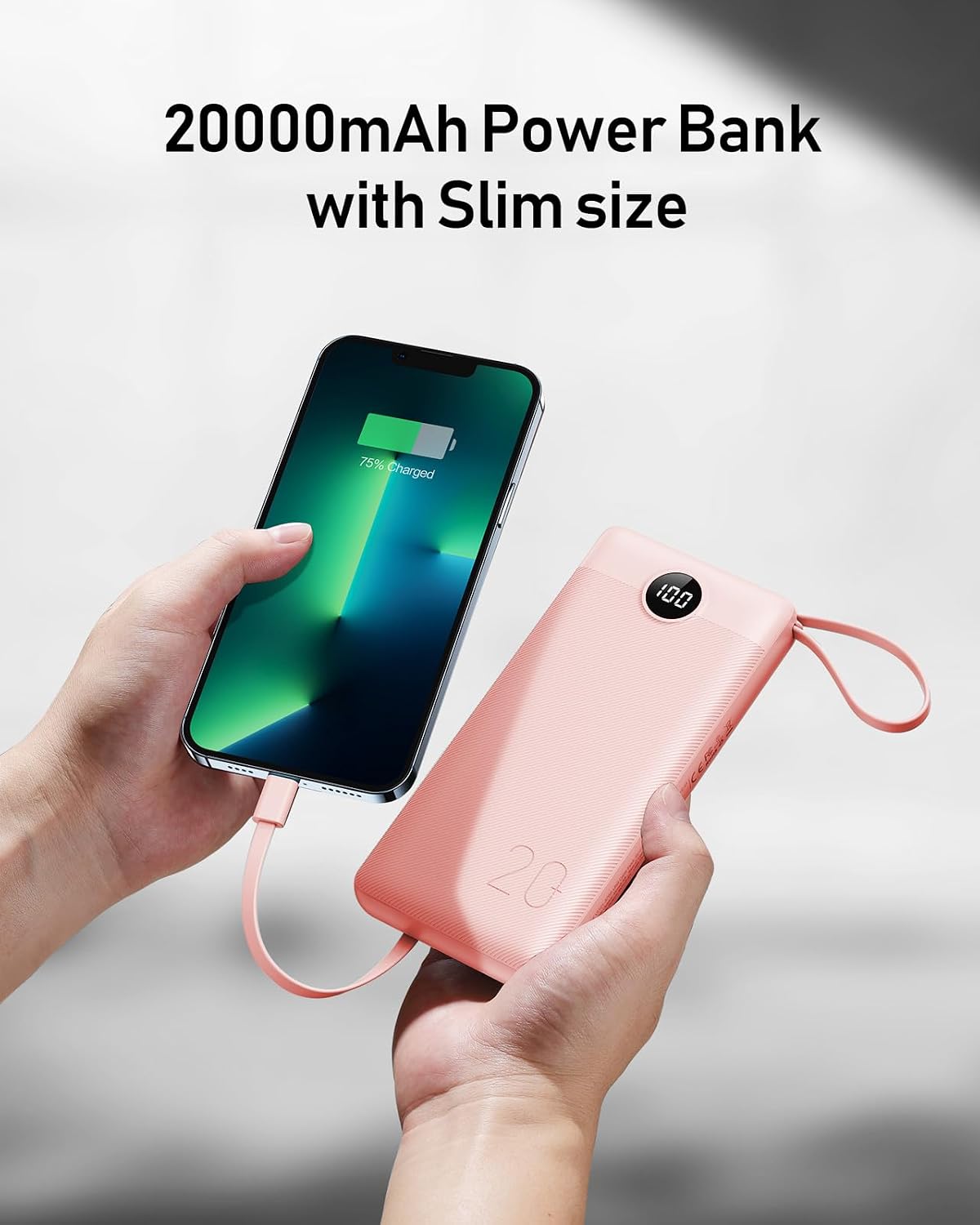 VEEKTOMX Cargador Portátil con Cables Integrados, Banco de Energía...