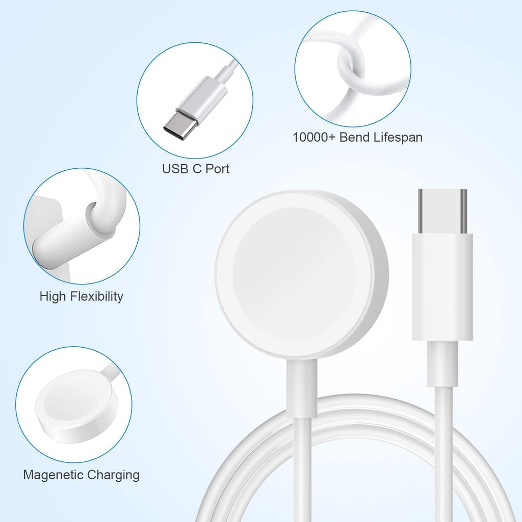 Carga rápida para cargador de Apple Watch, cable de carga extra lar...