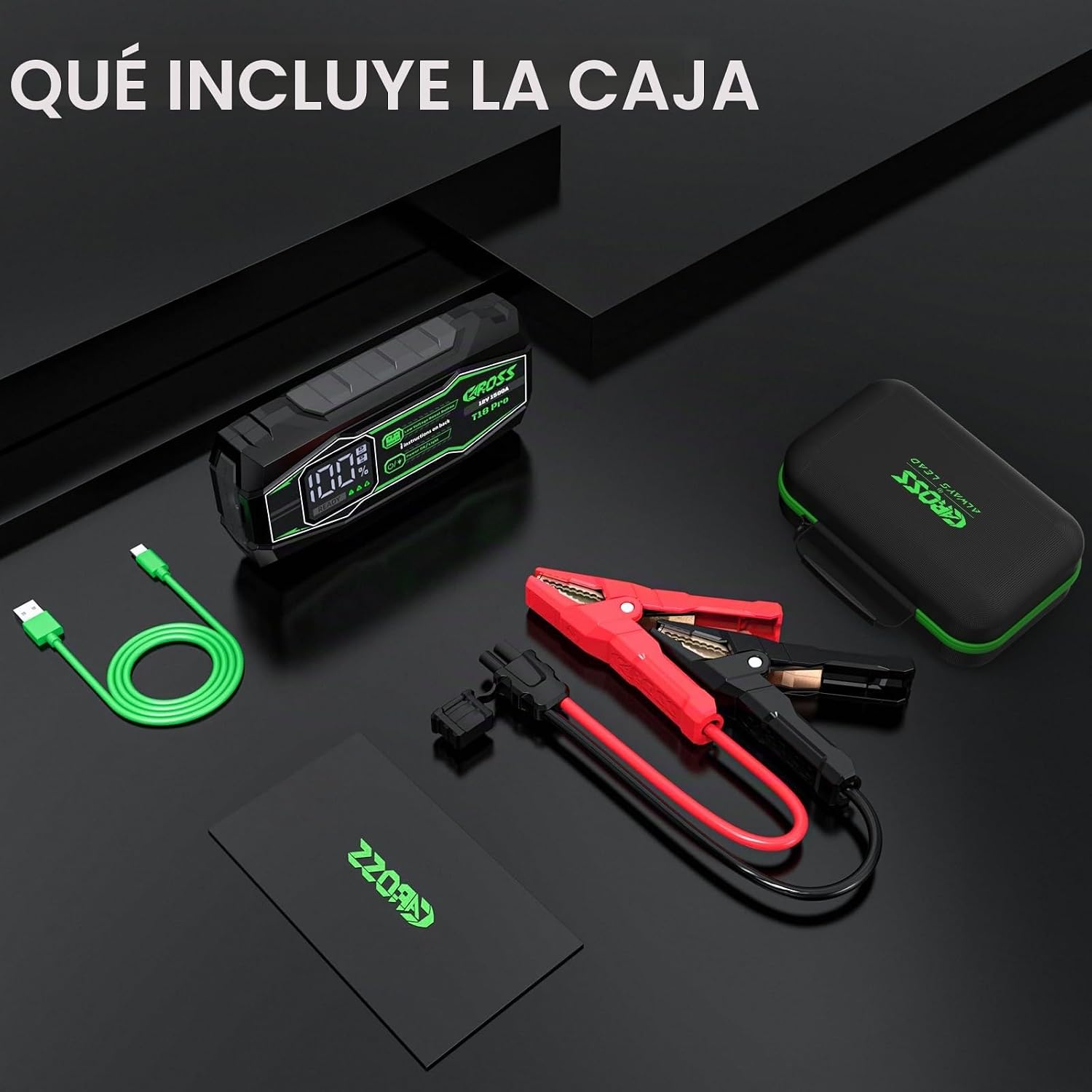CAROSS Arrancador de batería de coche - Arrancador de batería de 15...