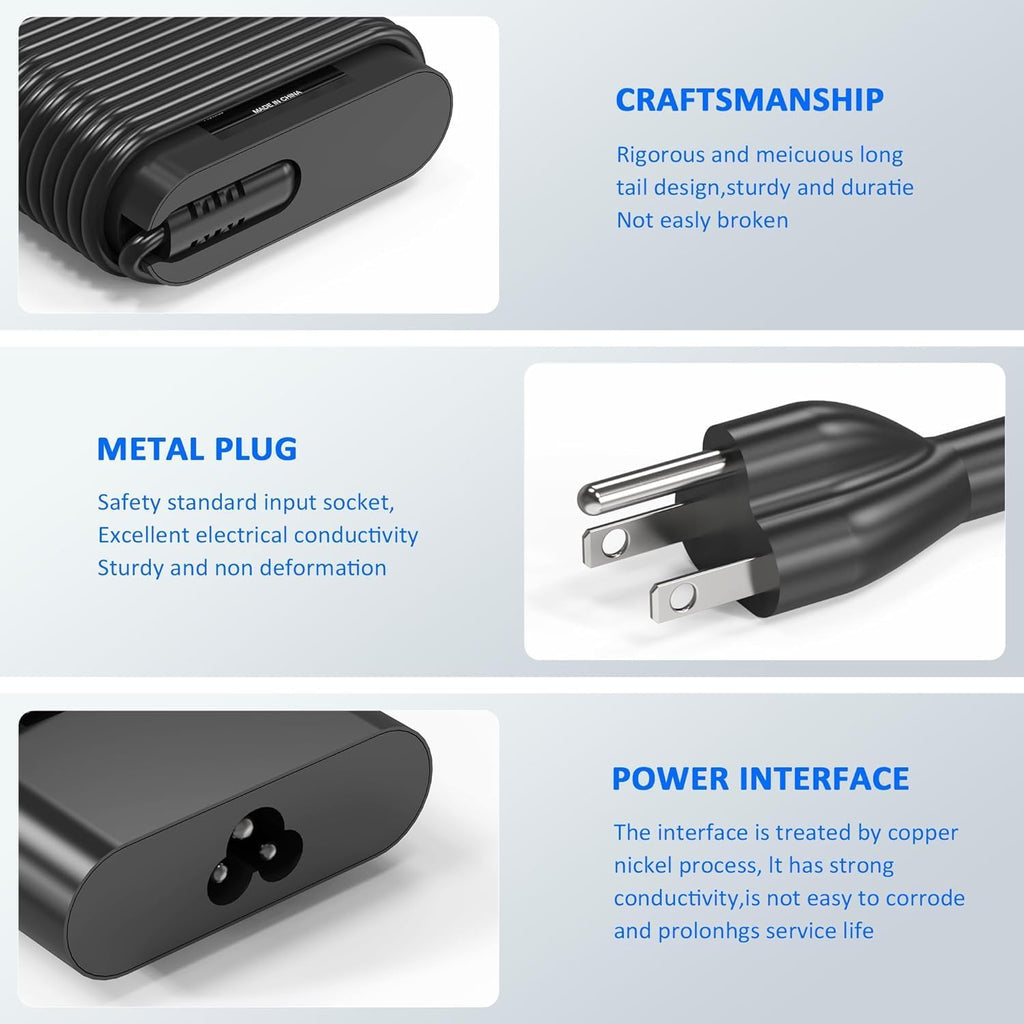 90W USB C Cargador portátil de reemplazo para HP Spectre x360 90414...