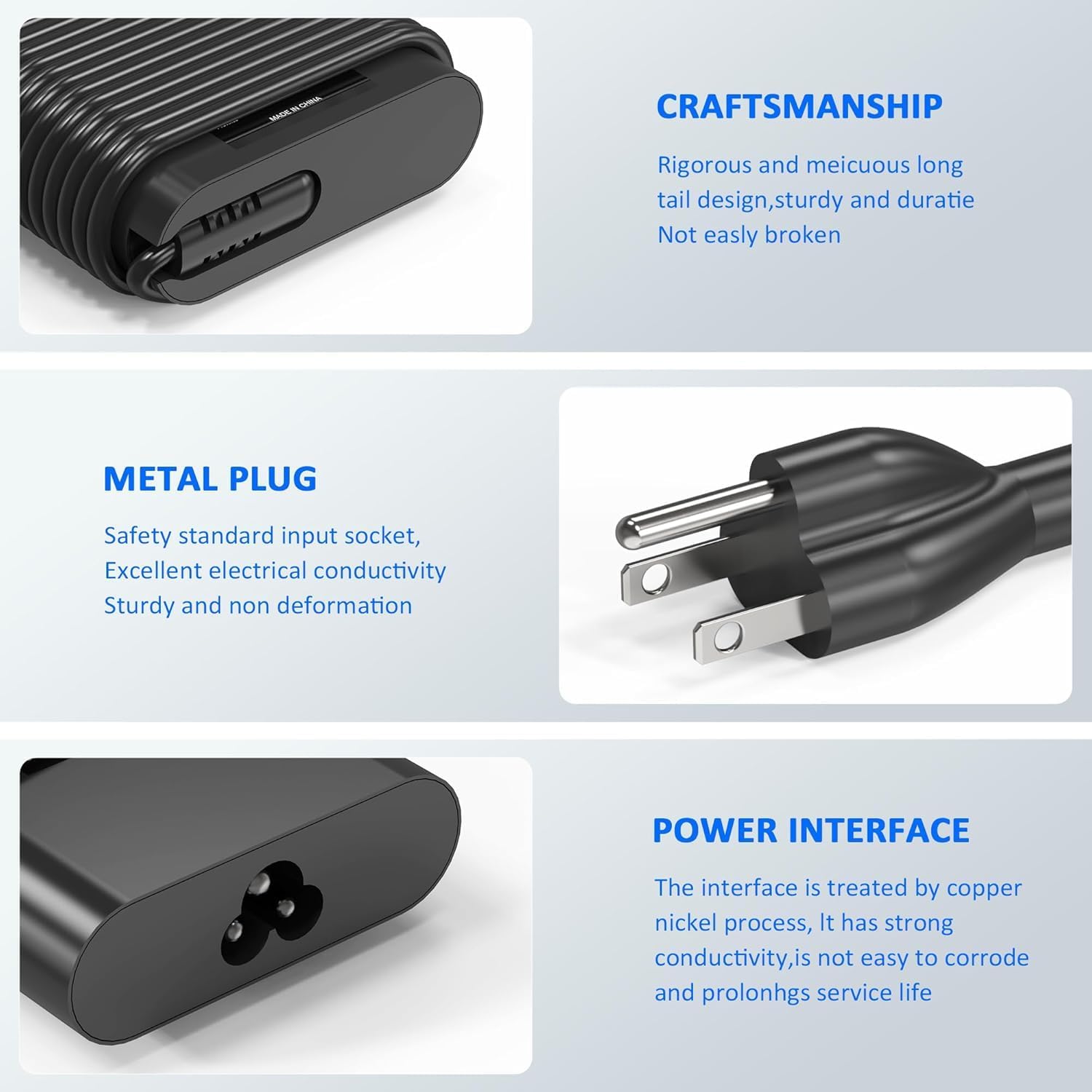 90W USB C Cargador portátil de reemplazo para HP Spectre x360 90414...