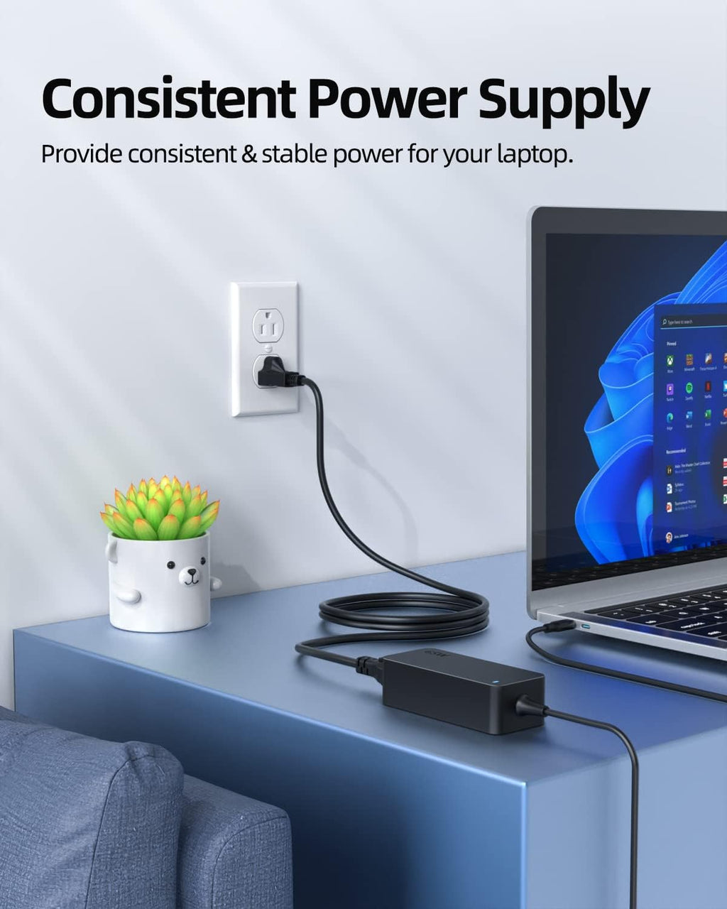 Superer - Cargador USB C de 65 W\/45 W para laptop Lenovo ThinkPad,...