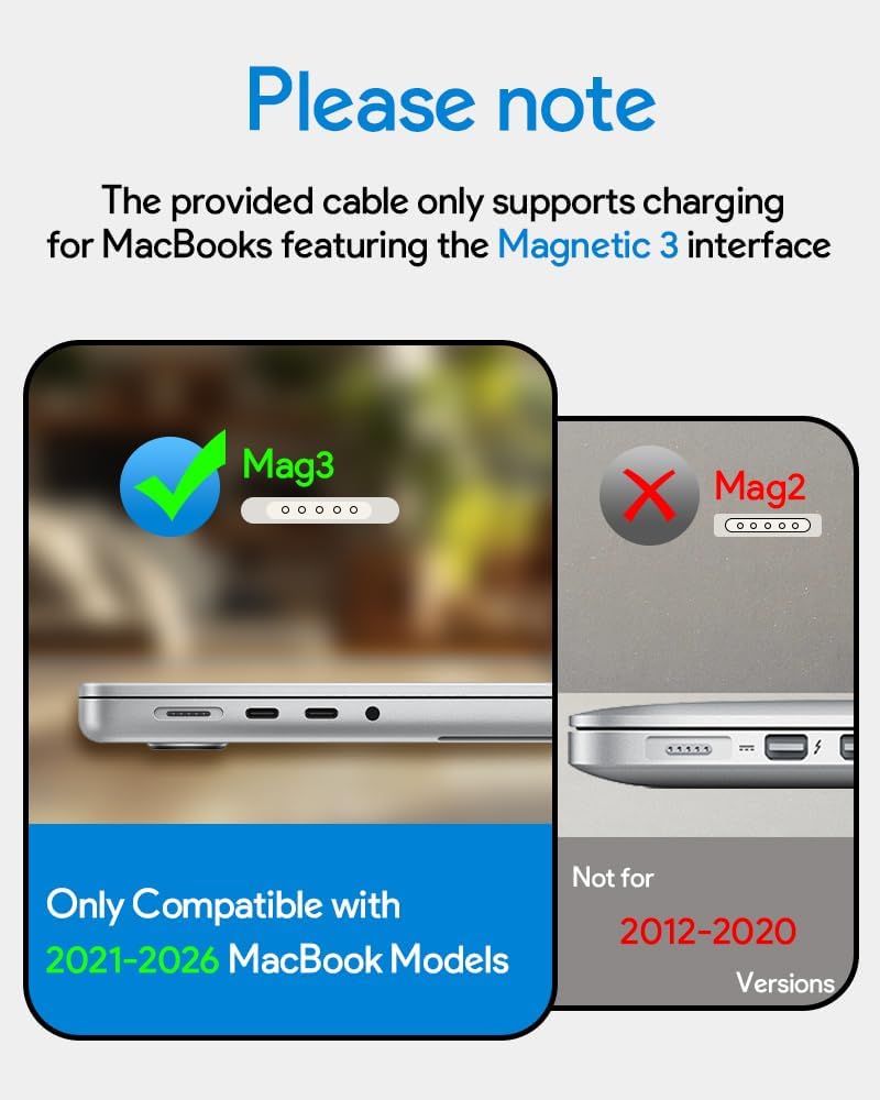 Cargador Mac Book Pro - Cargador USB C a magnético 3 para Mac Pro d...