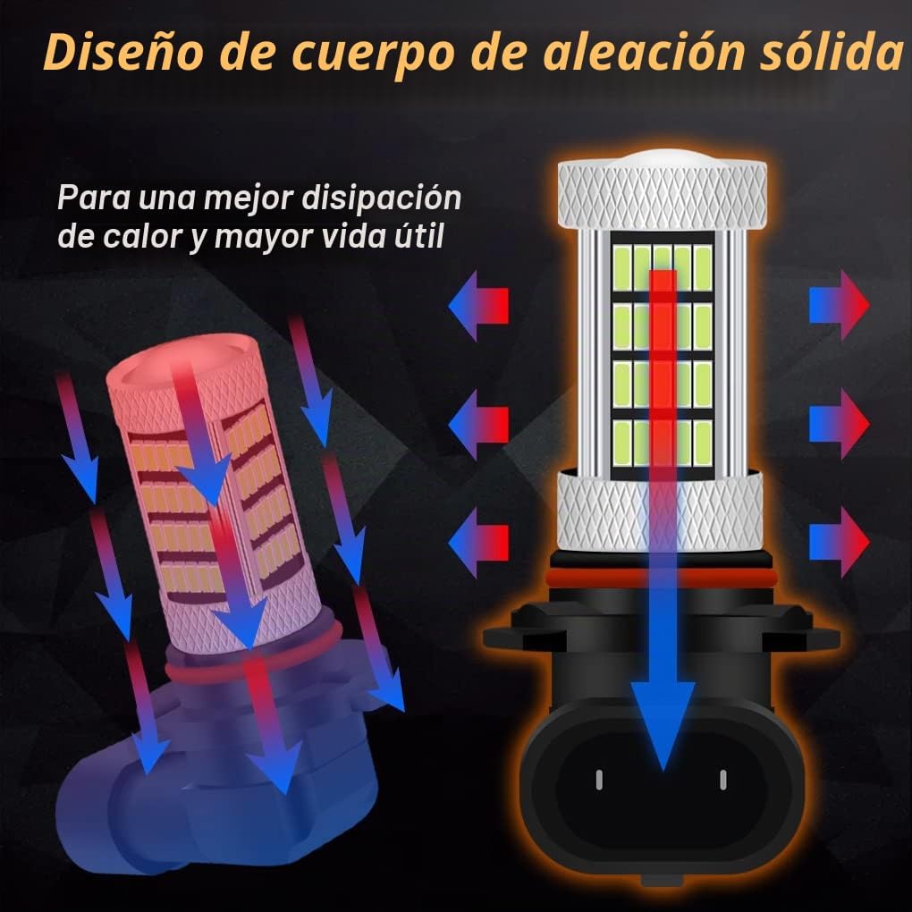 GLOFE Bombillas LED de alta potencia 92smd 8000K Azul hielo 9005 90...