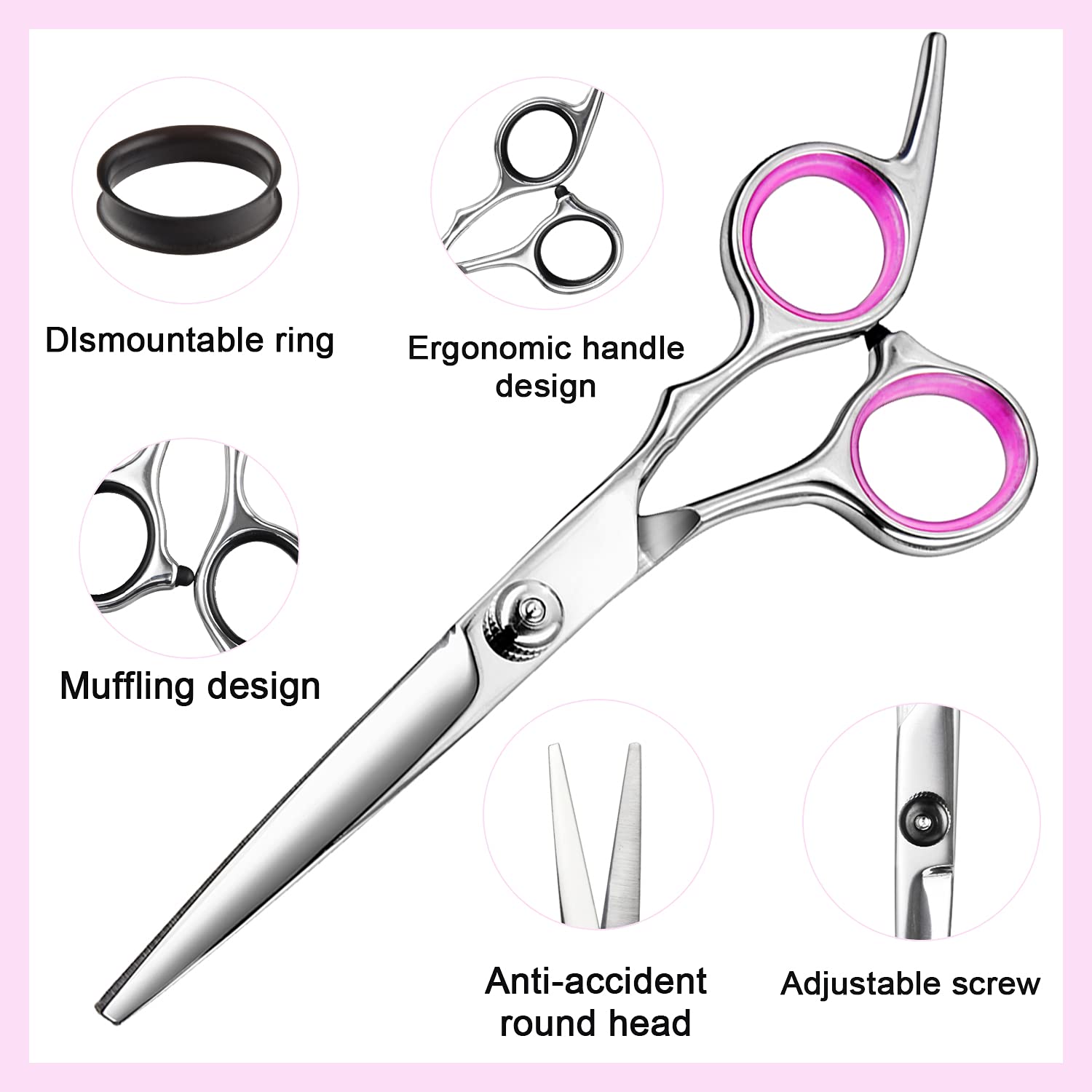 Tijeras Fcysy para cortar cabello, tijeras para degrafilar, tijeras...
