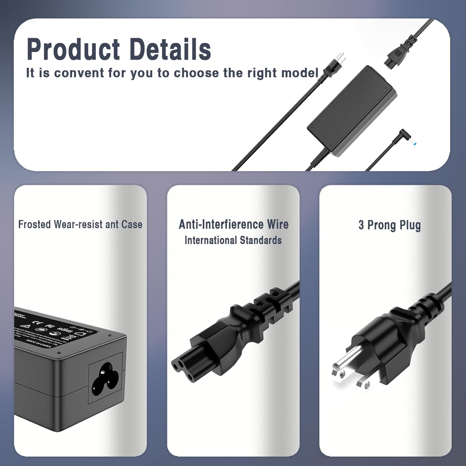 WZXHU Cargador para portátil de 65 W compatible con HP Elitebook 84...