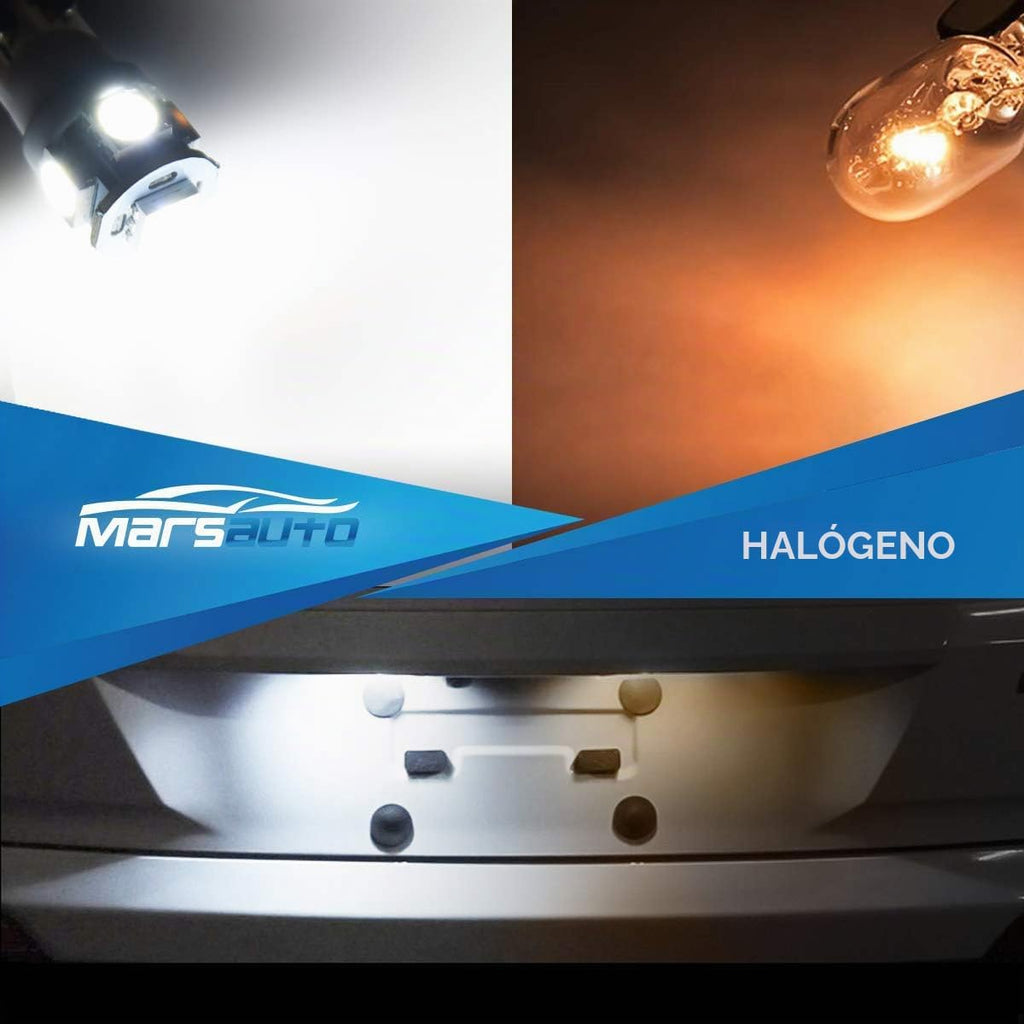 Marsauto 194 - Bombilla LED 6000K blanca 168 T10 2825 W5W 5SMD, bom...