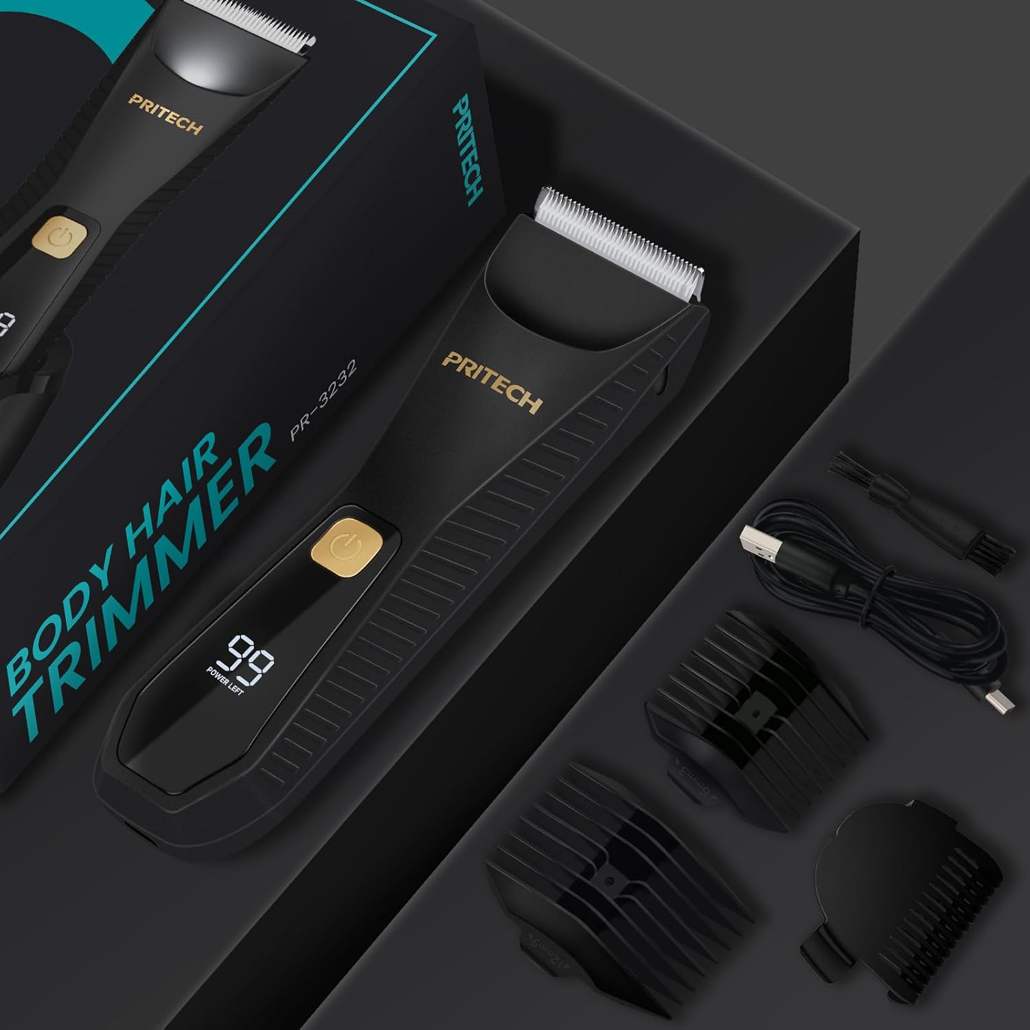 PRITECH Manscape - Recortadora de pelo corporal \u2013 Cortadora de...