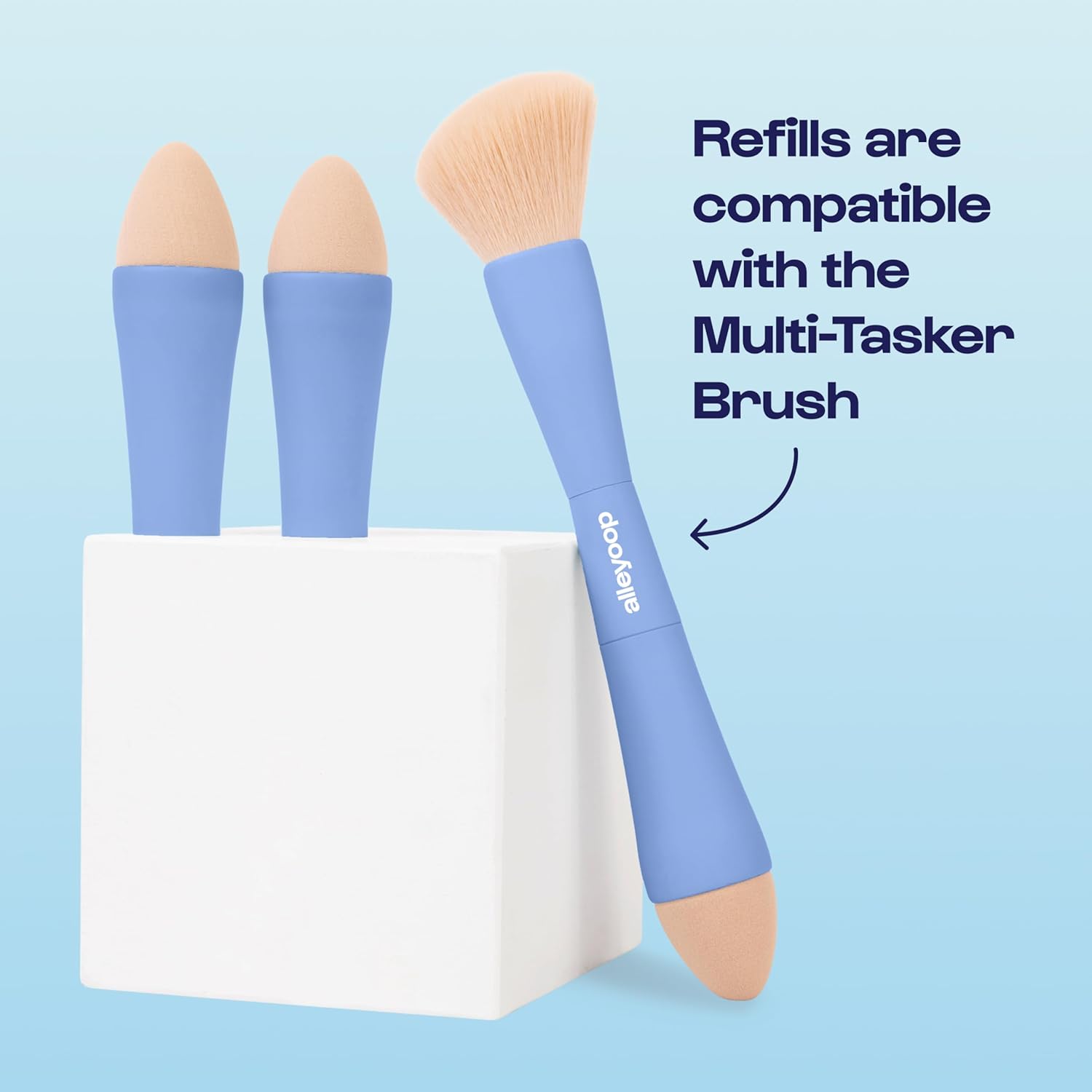 Alleyoop Multi-Tasker - Brocha de maquillaje 4 en 1, todo en uno, r...