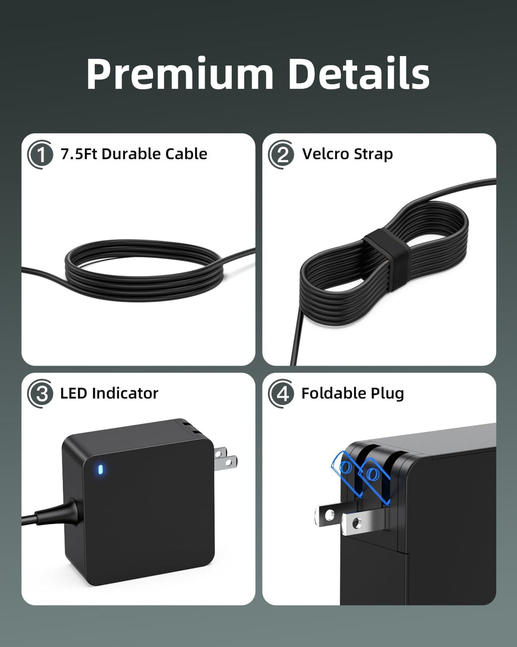 Cargador Superer Compatible con Laptop Lenovo, Ideapad 1 3 5, Slim...