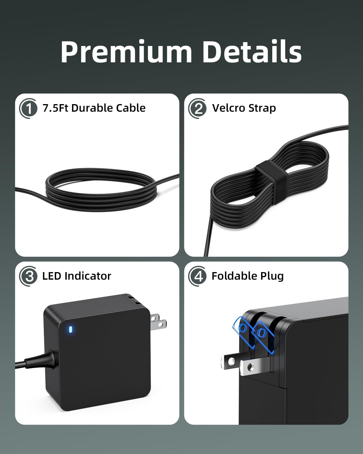 Cargador Superer Compatible con Laptop Lenovo, Ideapad 1 3 5, Slim...