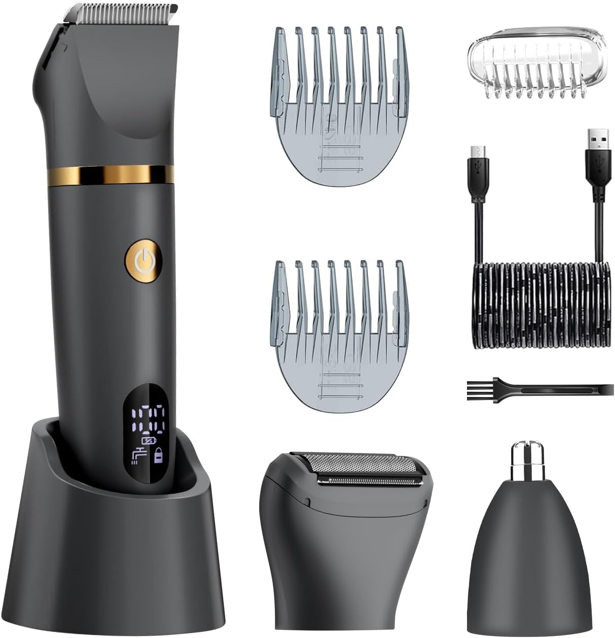 Zivelier Afeitadora de bolas para hombres, recortadora de vello cor...