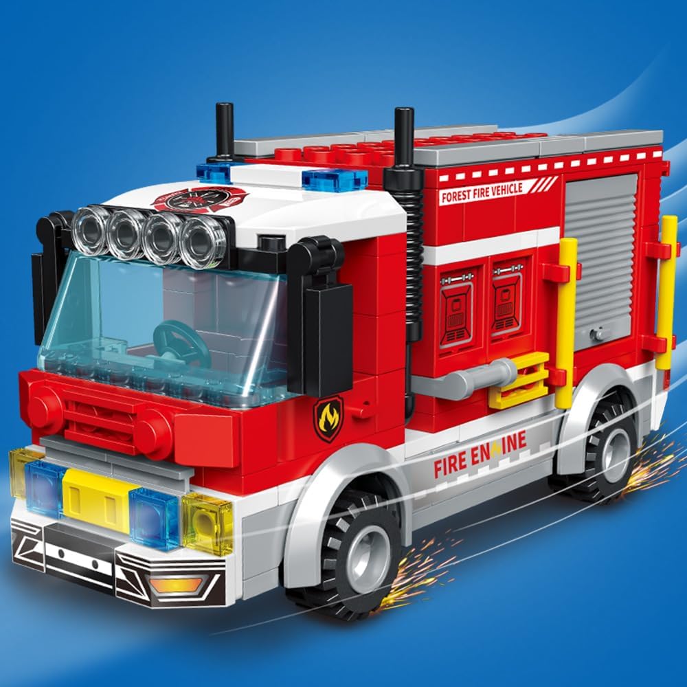 MindBox City Fire Rescue - Juego de construcción con estación de bo...