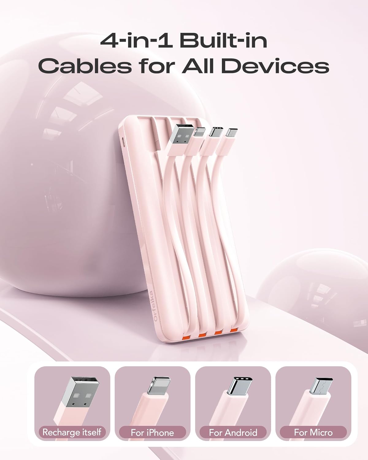 Orfeika Banco de Energía de 20000mAh con Carga Rápida, Cargador Por...