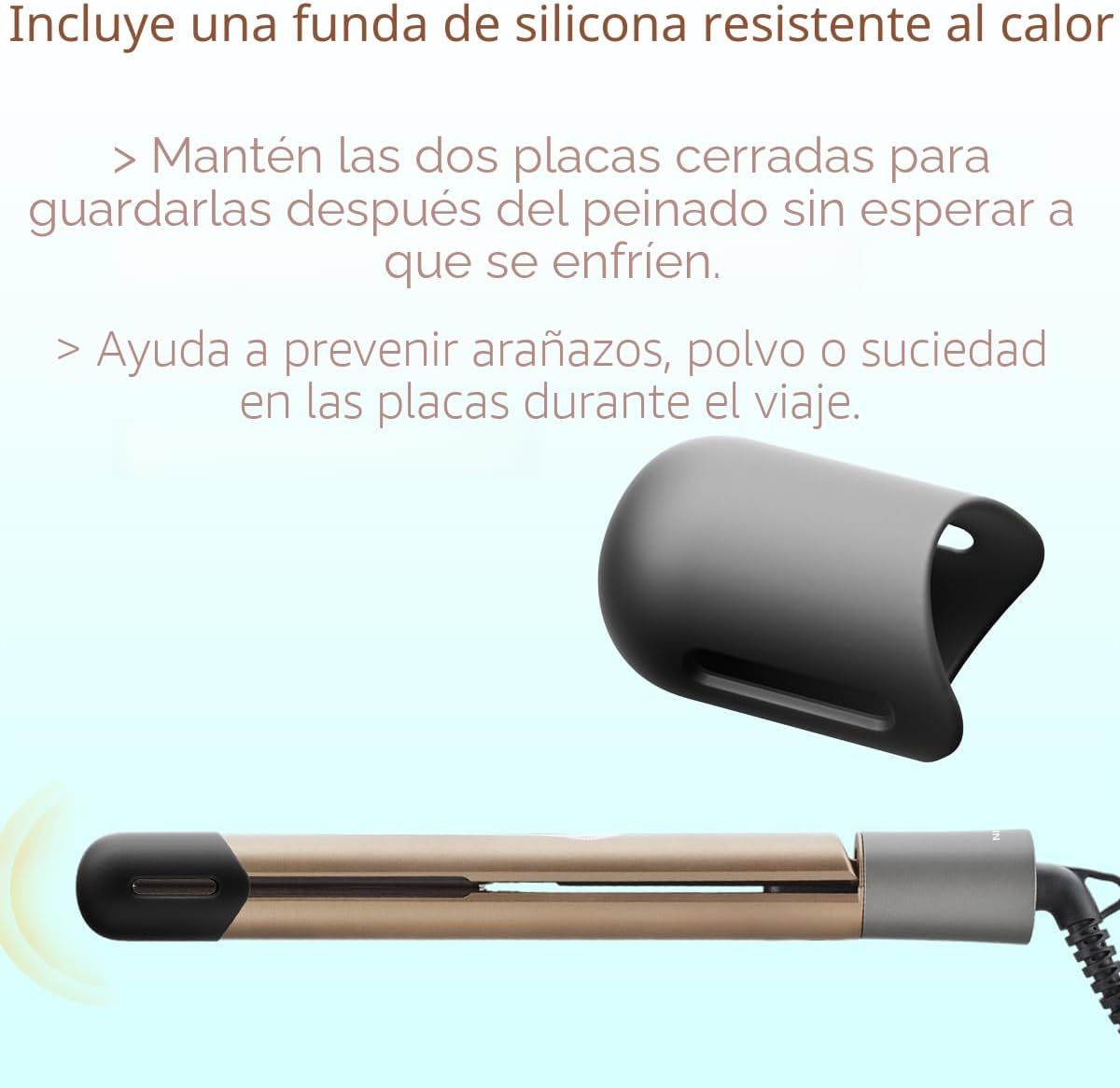 NITION - Plancha profesional de titanio para cabello, para un estil...