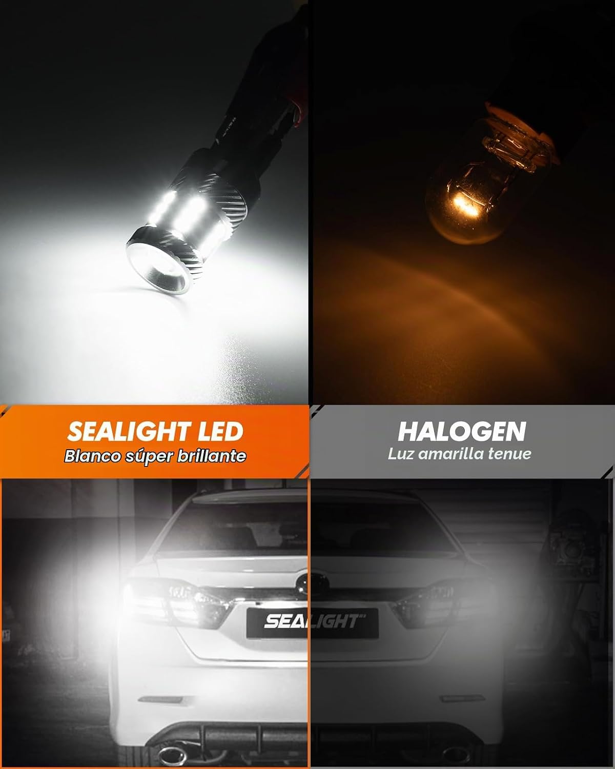SEALIGHT 7443 7440 Bombilla LED Blanca de Luz de Reversa, 7441 7444...