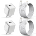 Paquete de 2 cargadores de iPhone con certificación MFi de Apple, c...