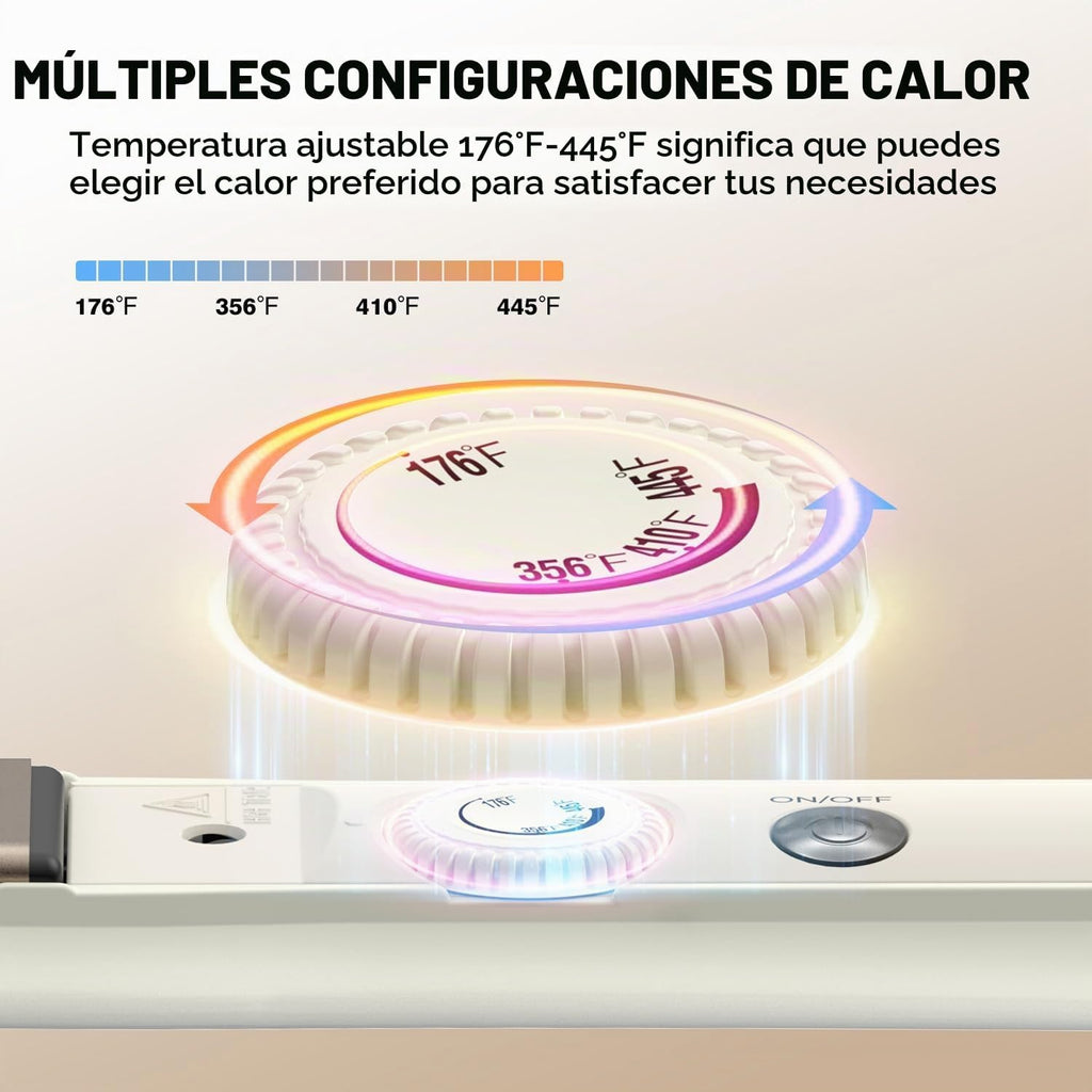 MiroPure Plancha de 1 pulgada, Alisador de pelo con calentamiento r...