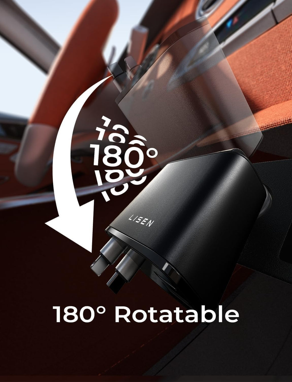 LISEN - Cargador retráctil para automóvil, adaptador de cargador de...