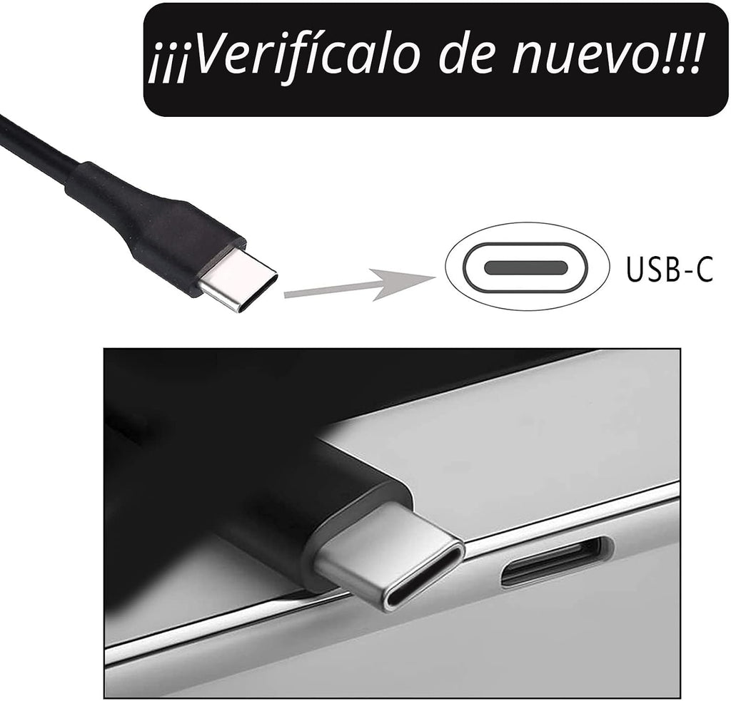 Yodzgaco Cargador USB C Chromebook de 65 W para Lenovo, Hp, Dell, A...