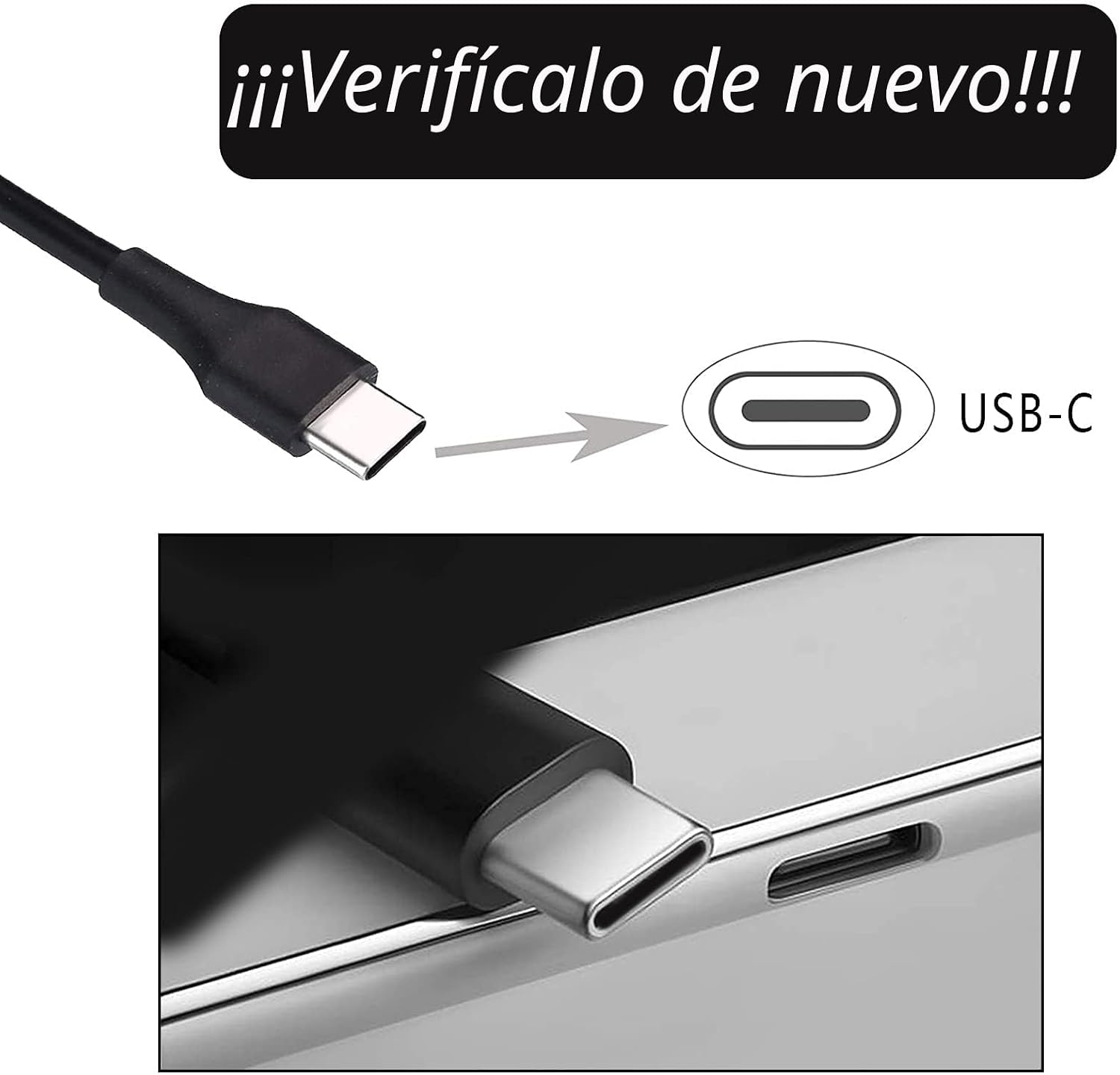 Yodzgaco Cargador USB C Chromebook de 65 W para Lenovo, Hp, Dell, A...