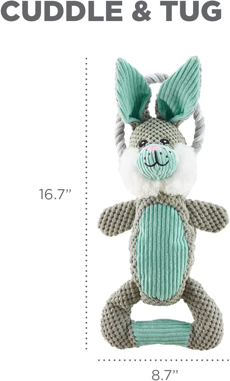 Outward Hound Scrunch Bunch Bunny - Juguete de peluche interactivo...
