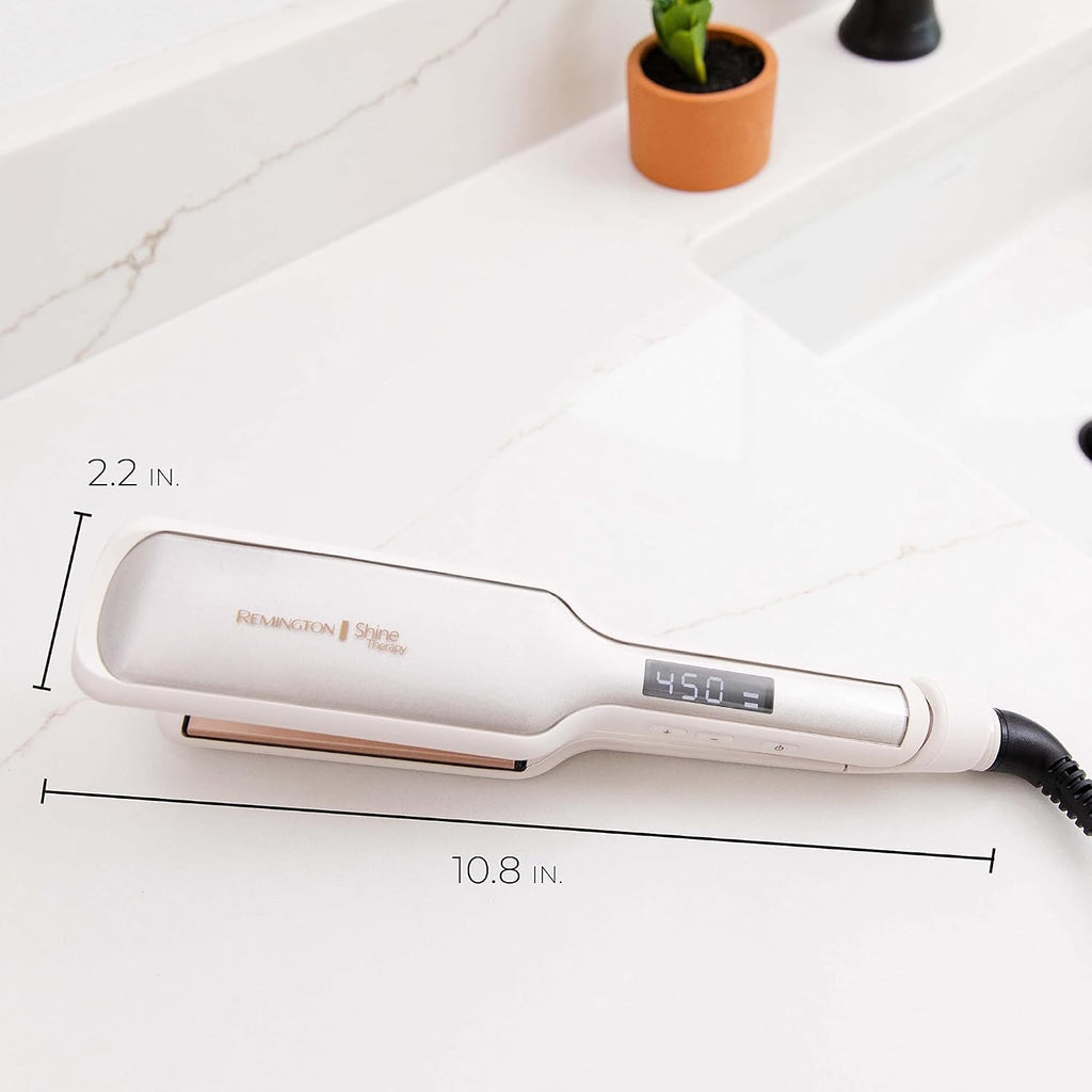 Remington Shine Therapy - Alisadora de cabello de 2 pulgadas, planc...