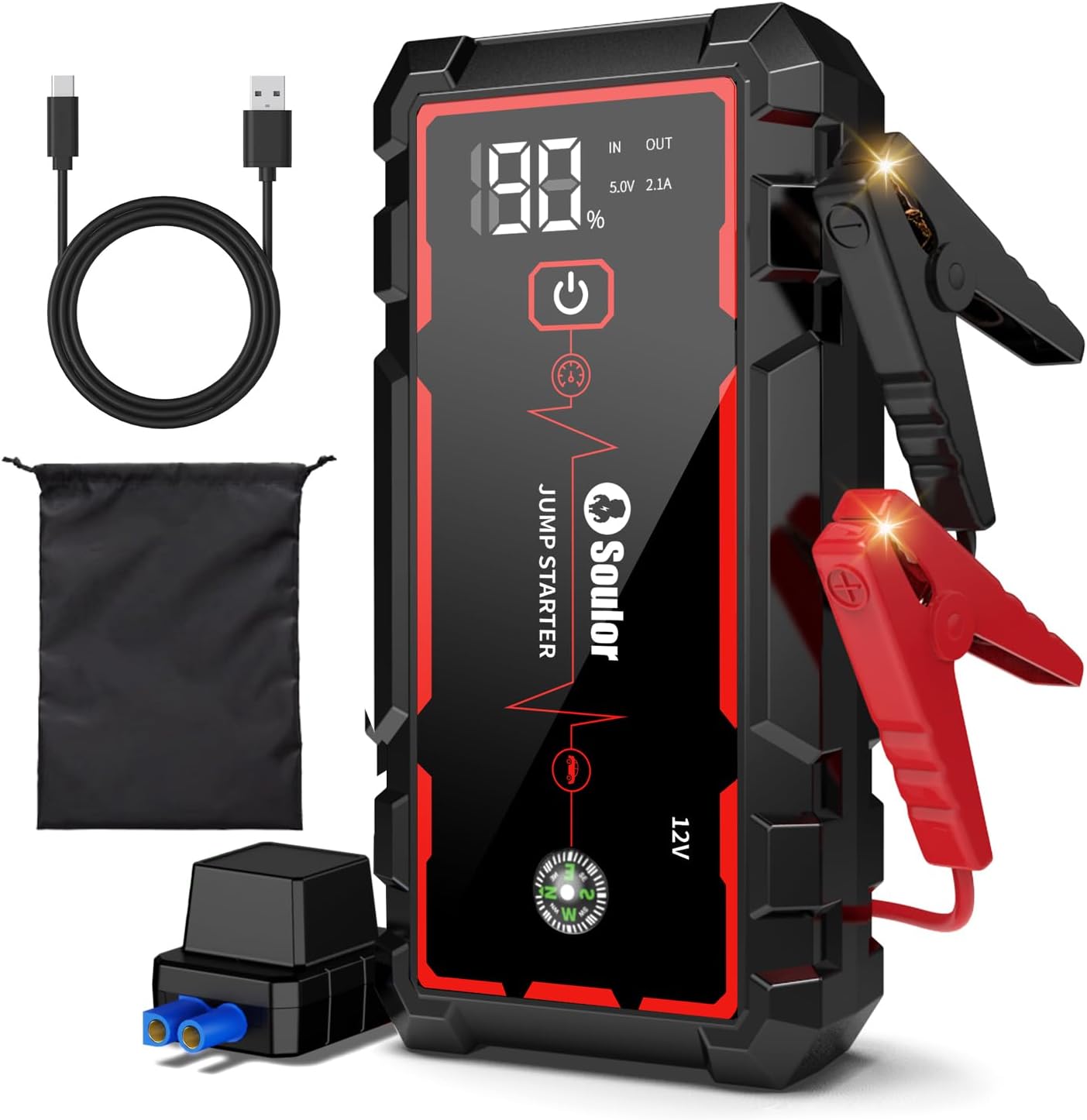 Jump Starter Battery Jumper Starter Portable Jump Box para batería...