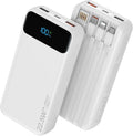 Nusyddy Cargador portátil de 20000 mAh integrado con 4 cables, bate...