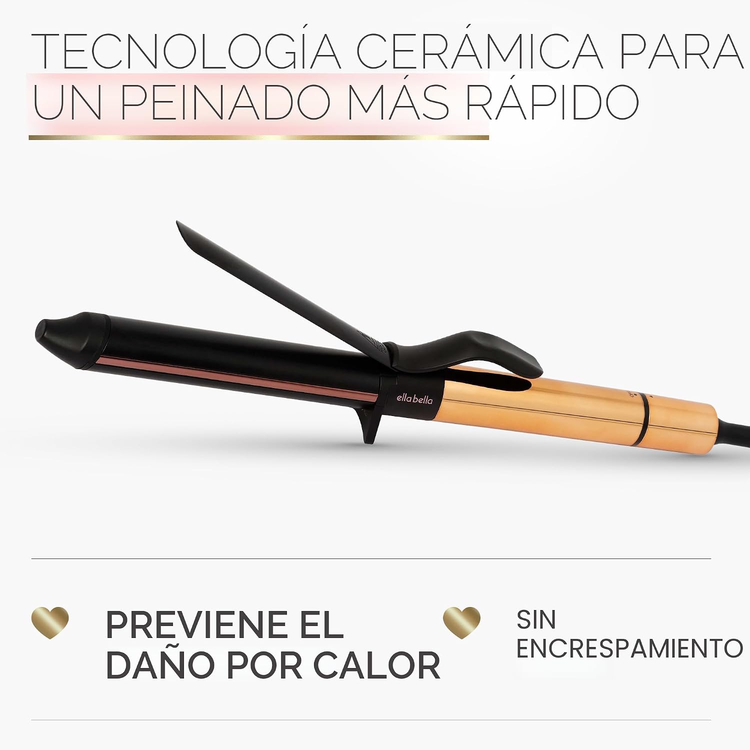 ELLA BELLA® Rizador de pelo profesional de 1 pulgada \u2022 Rizador...