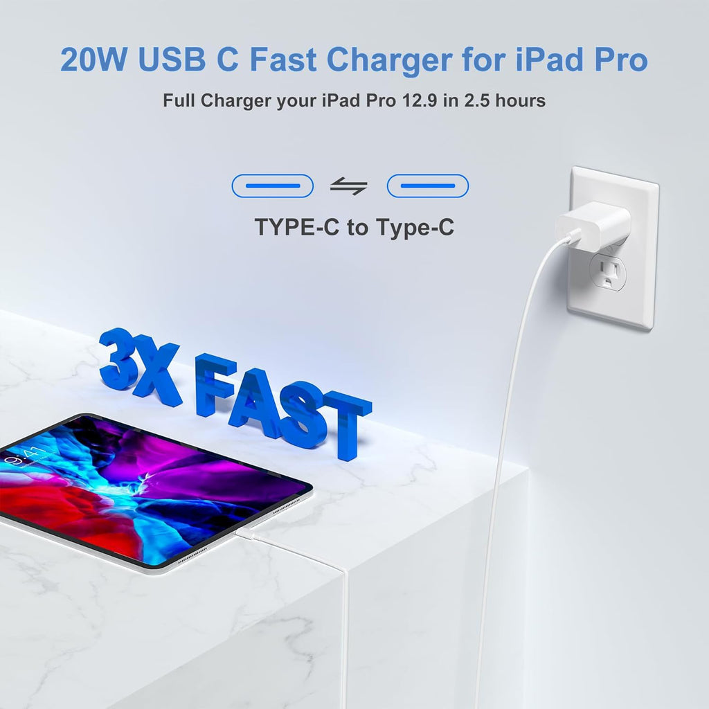2 paquetes de cargador rápido USB C para iPad Pro 13 (M4)\/iPad Pro...
