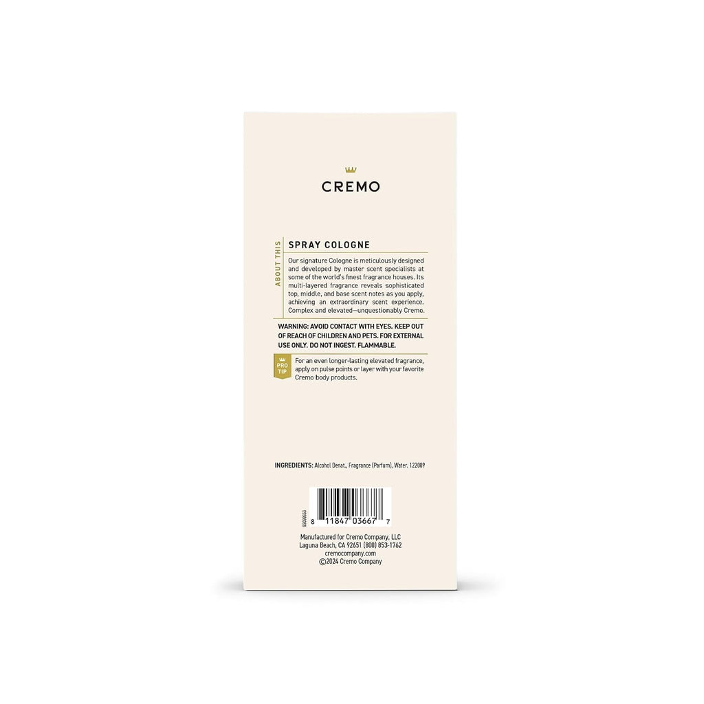 Cremo Colonia para hombres \u2013 Espray de colonia italiana de ber...
