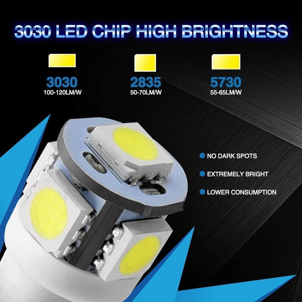 Marsauto 194 - Bombilla LED 6000K blanca 168 T10 2825 W5W 5SMD, bom...