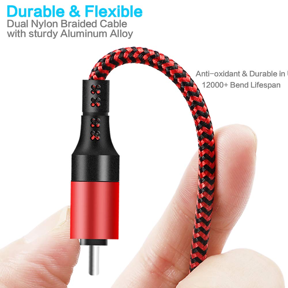 LHJRY Travel Essentials, cable de carga múltiple USB C [3 unidades...