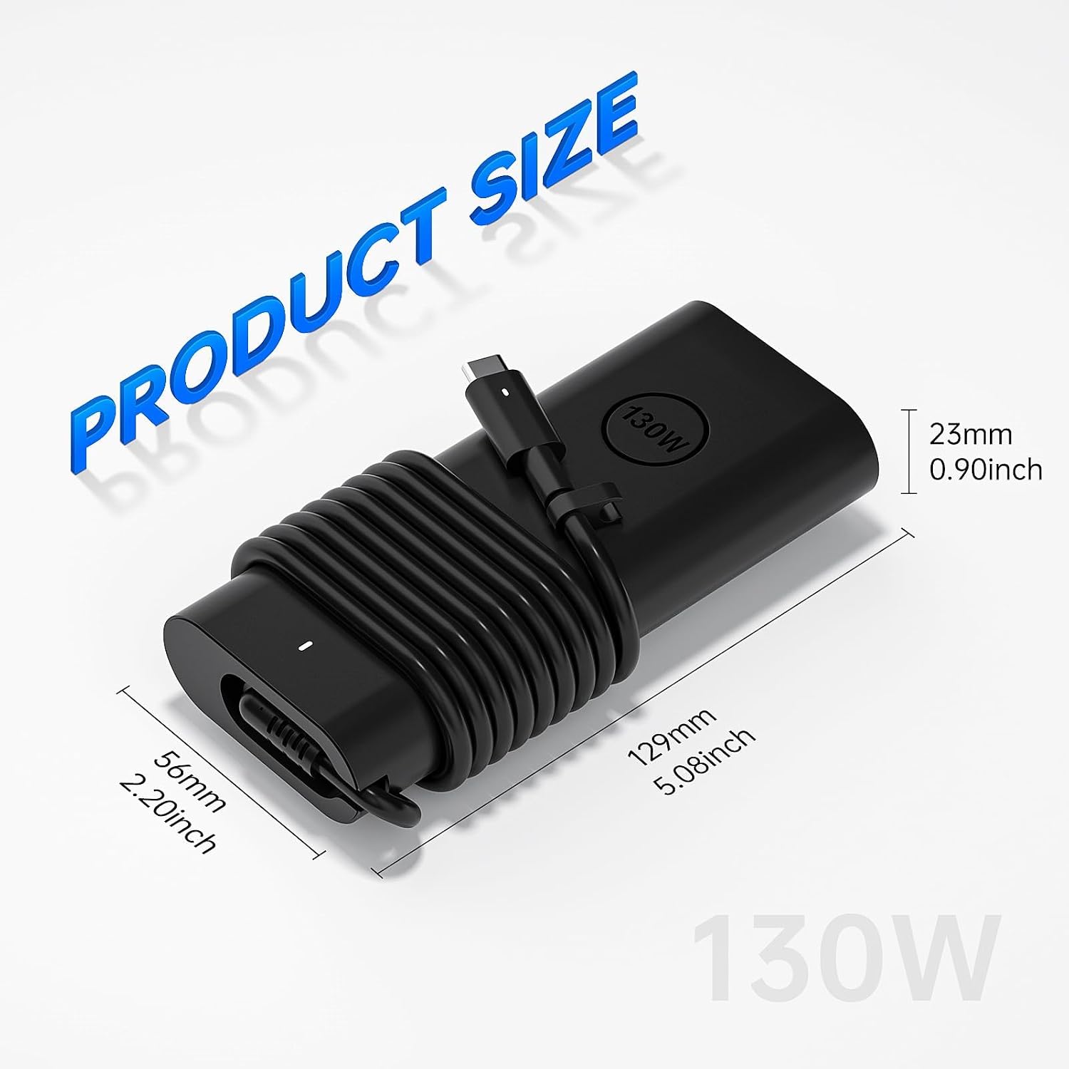 Yuncaiiz Adaptador de CA 130 W USB C Cargador para portátil Dell -...