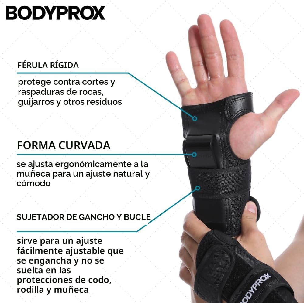 BODYPROX - Juego de rodilleras, coderas y muñequeras para patinaje...